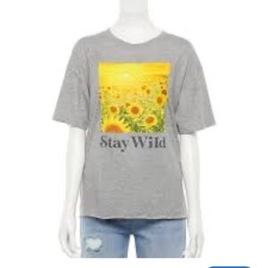 Awake Gray Graphic T-Shirt with Crew Neck and Short Sleeves